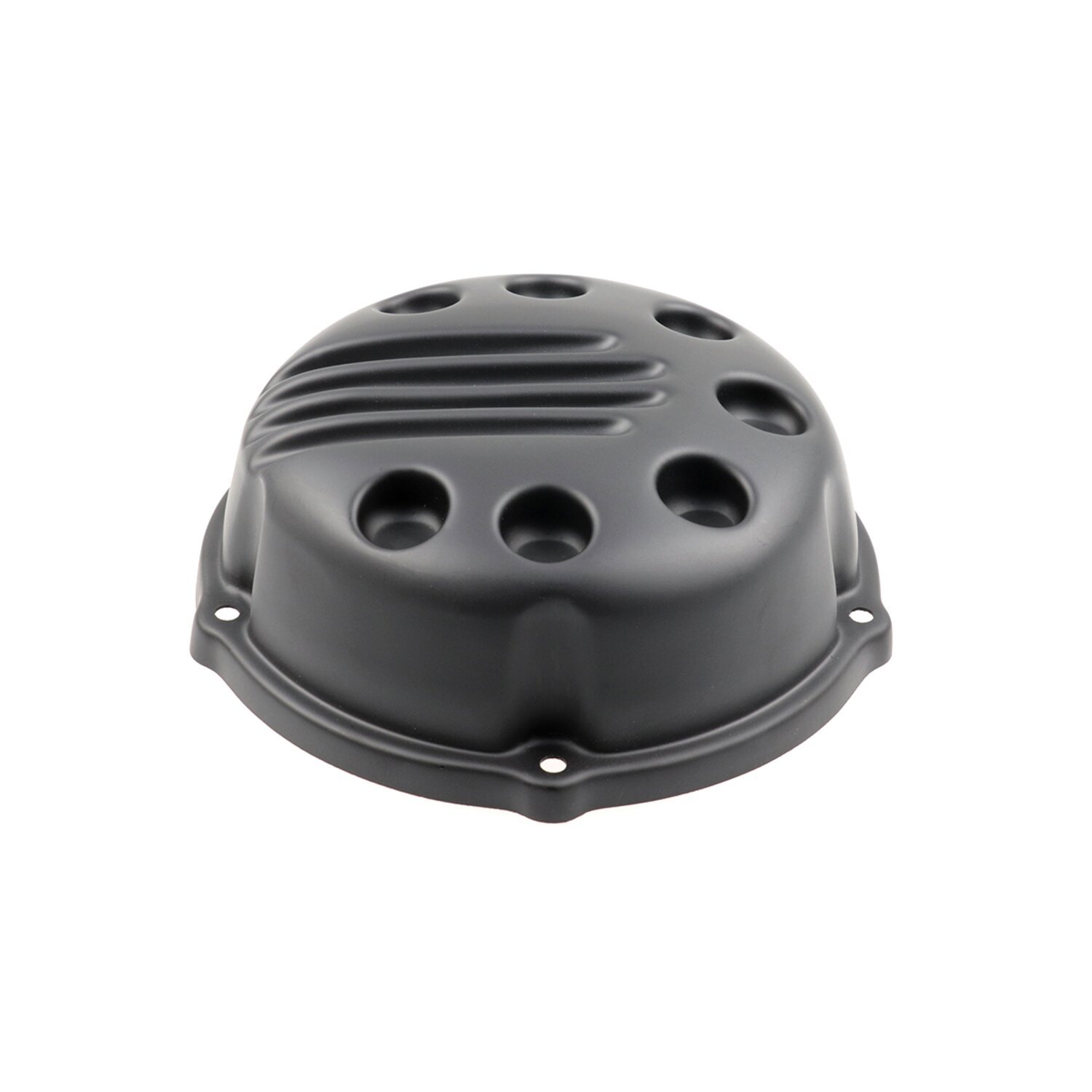 Cult-Werk, air cleaner cover. Slotted, paintable finish, Black, Matte
