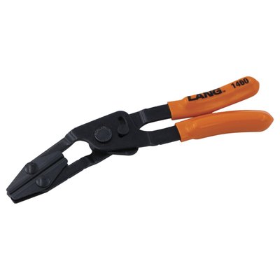 Small size. Used to pinch-off oil, fuel, vacuum radiator and other hoses as long as they are flexible. Professional quality. The patent pending narrow angled head is designed for best access in confined spaces. Plier comes with a self-locking mechanism that will hold the hose firmly. To unlock, simply pull plier handles apart. 

Note: See 599160 3-piece set that includes small, medium and large pinch off pliers.
