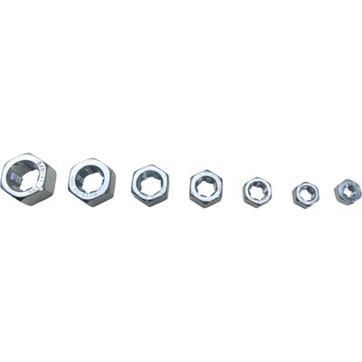 For internal threads. 7-pc UNC (coarse threads). Incl. 1/4"-20, 5/16"-18, 3/8"-16, 7/16"-14, 1/2"-13, 9/16"-12, 5/8"-11.  Used to restore damaged internal threads. This are special threaded restoring taps that ensure a good result and they are safer in restoring threads than using regular thread cutting taps and dies. Regular cutters are sharper and can easily further damage existing threads. Packed in a re-usable clamshell package. USA made. 

Note: Not suitable for cutting new threads.