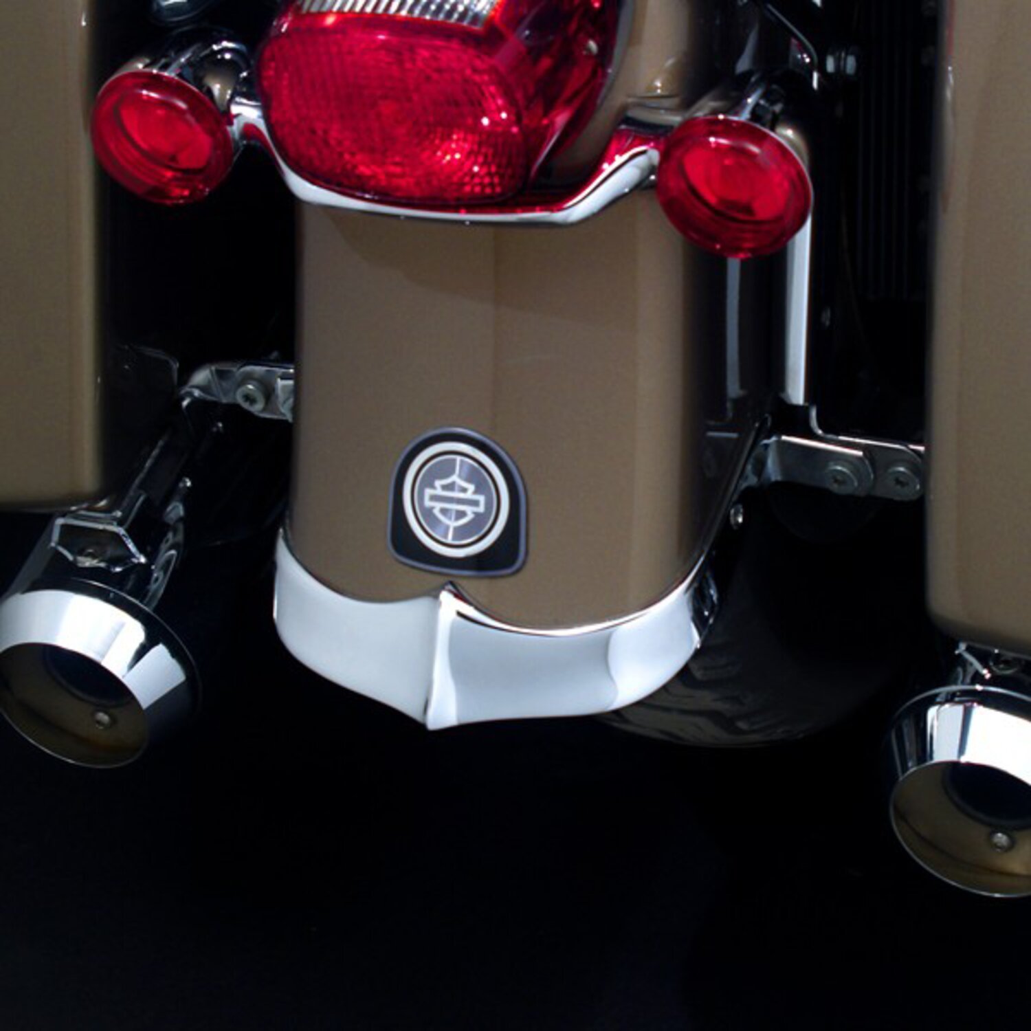 National Cycle, cast rear fender tip. Chrome