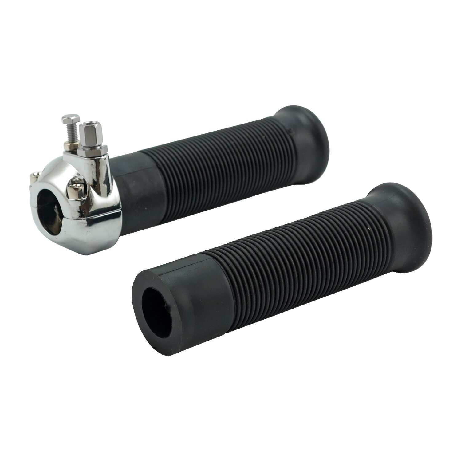 Universal metal throttle assembly, Silver, Chrome