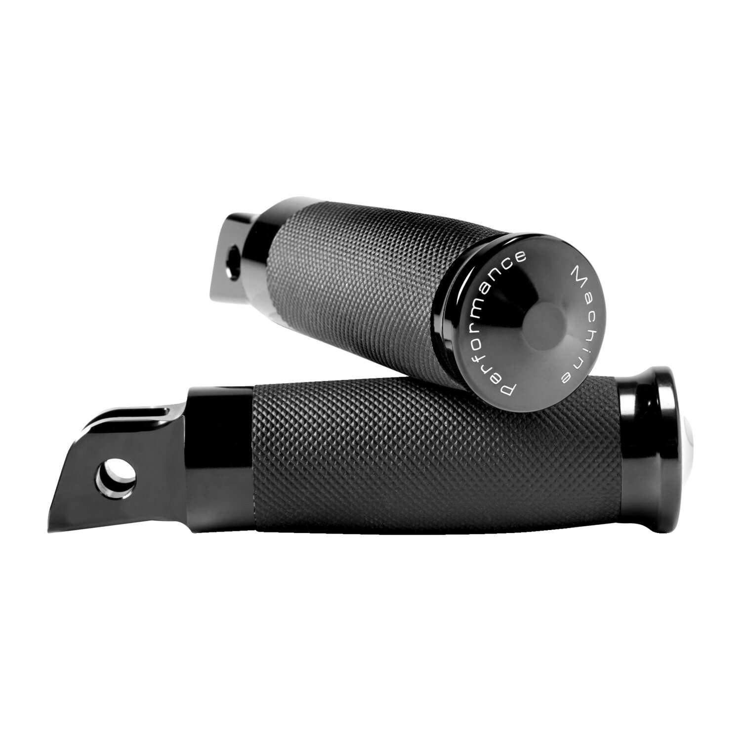 Performance Machine, Contour rider footpegs, Black, Polished