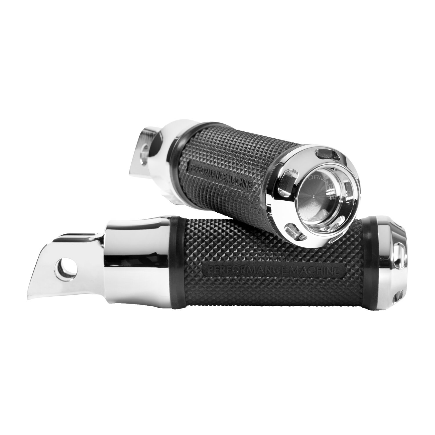 Performance Machine, Apex rider footpegs, Silver, Chrome