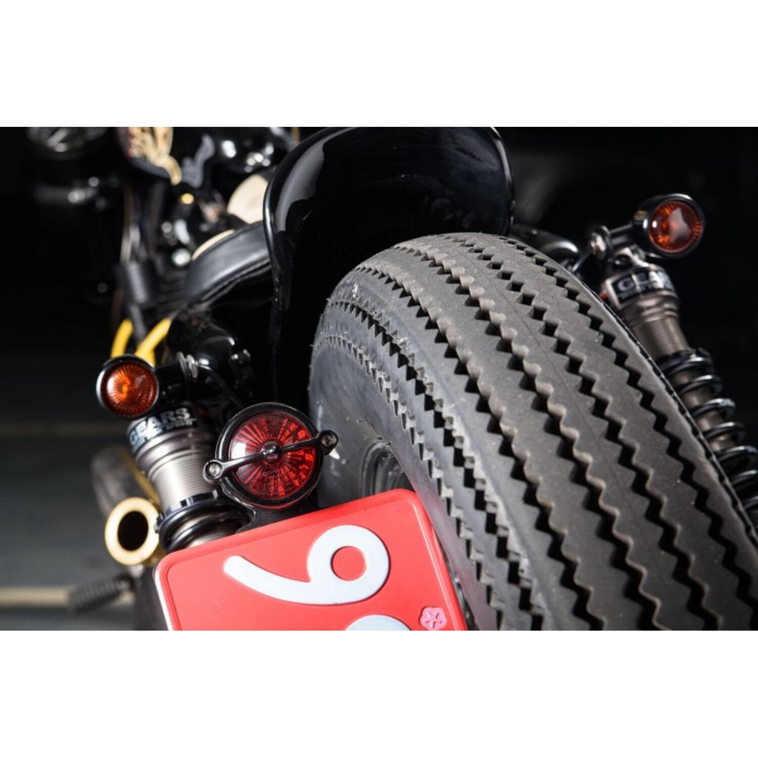 Motone, Bel Air LED taillight. Black, no bracket. ECE