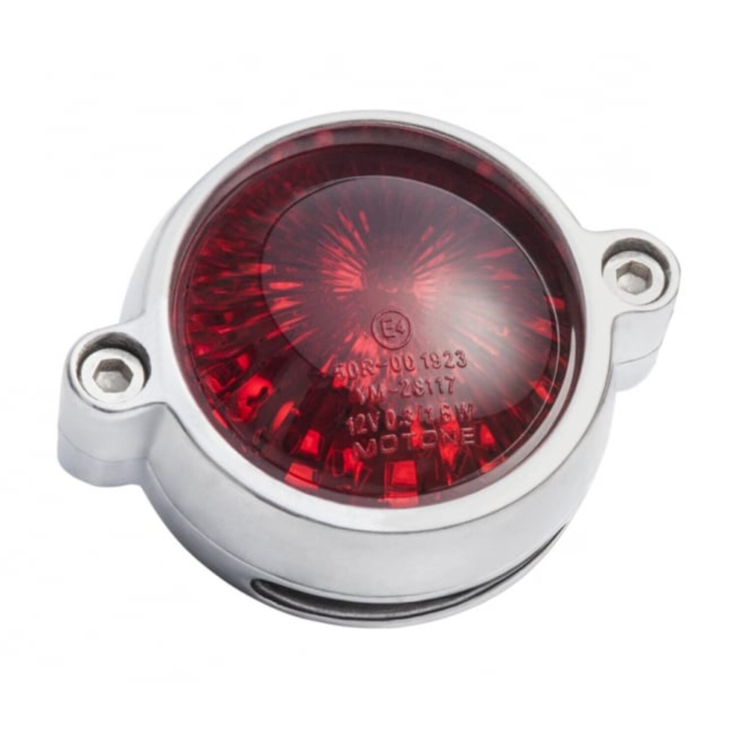 Motone, Eldorado LED taillight. Polished, no bracket. ECE