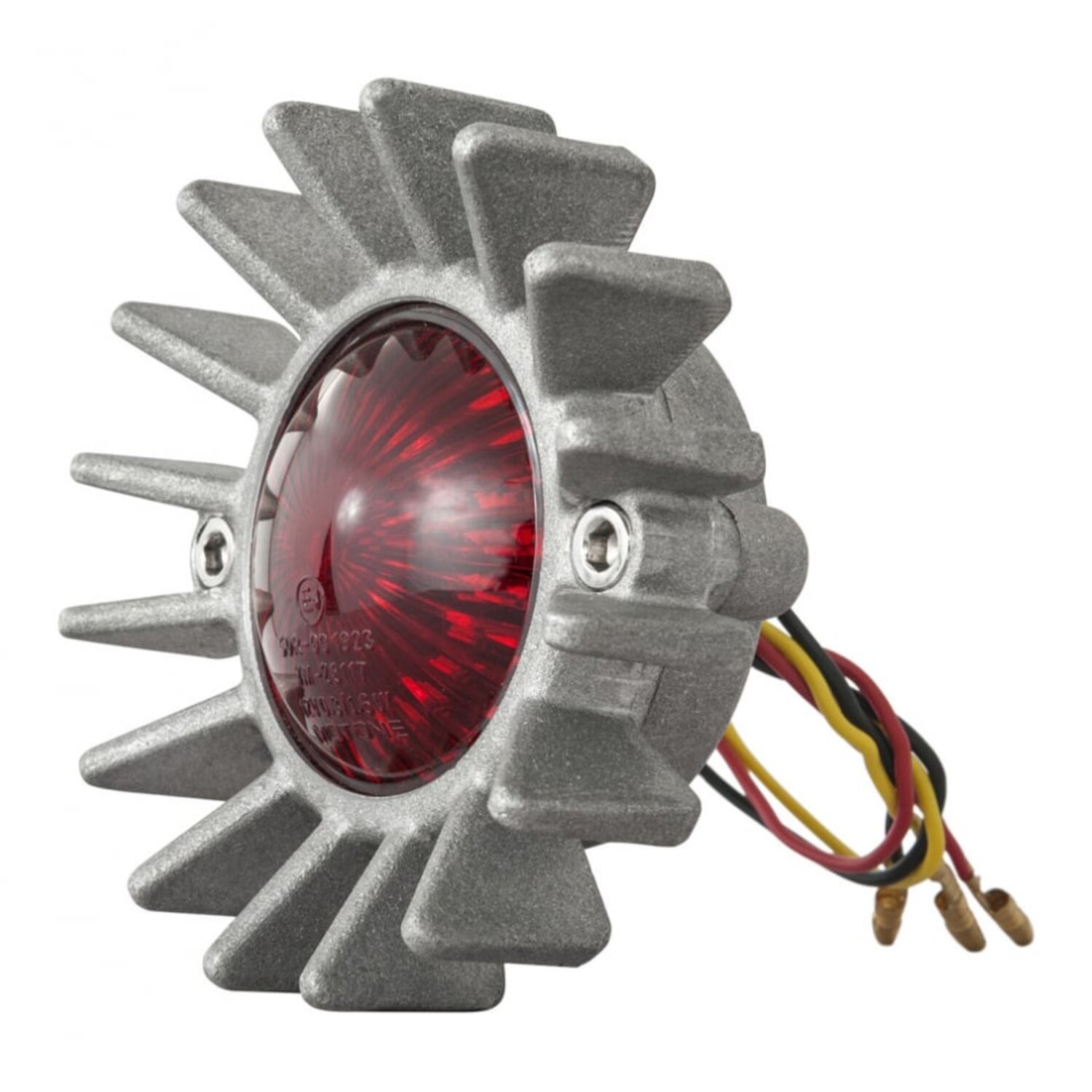 Motone, Big Fin LED taillight. Shot blast, no bracket. ECE