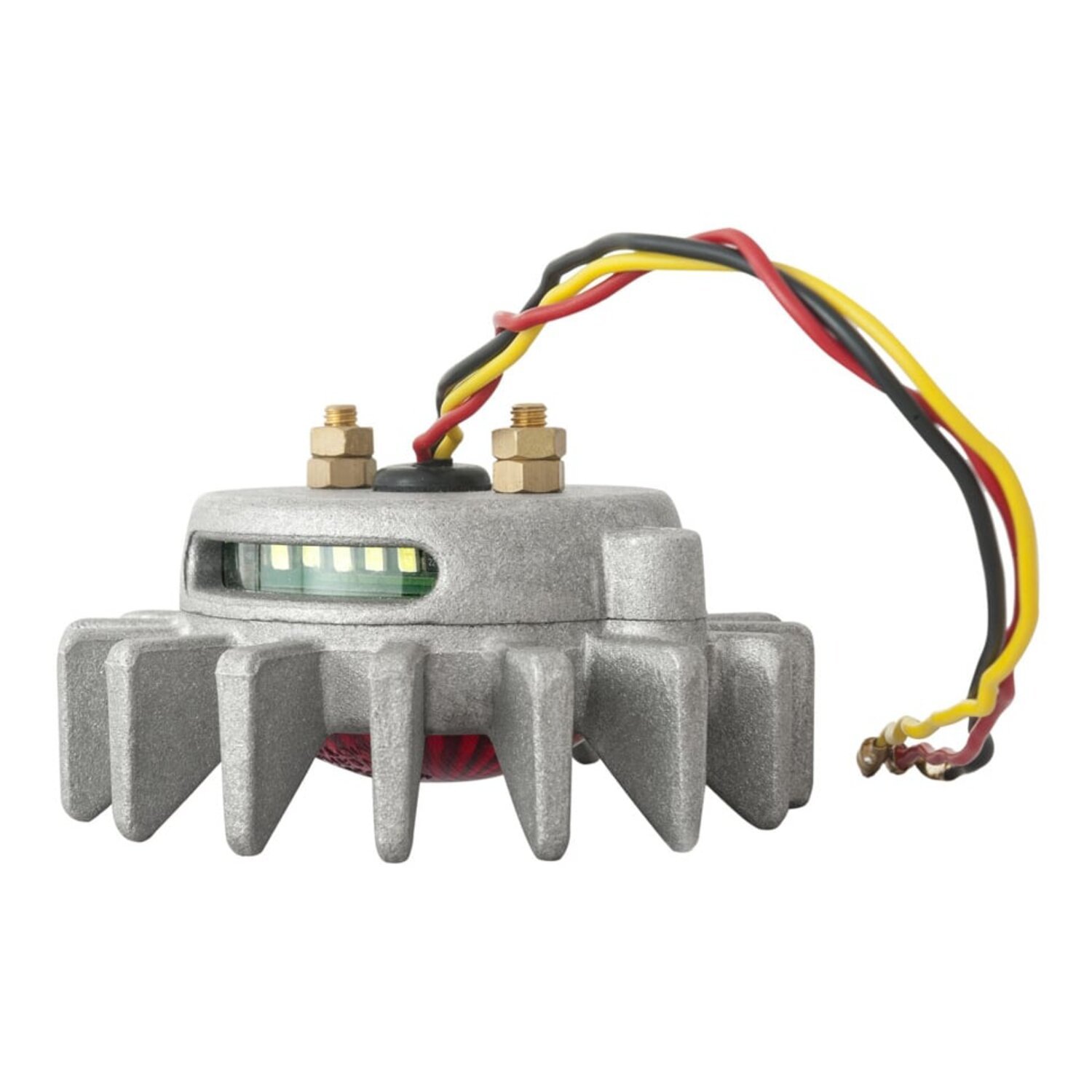 Motone, Big Fin LED taillight. Shot blast, no bracket. ECE