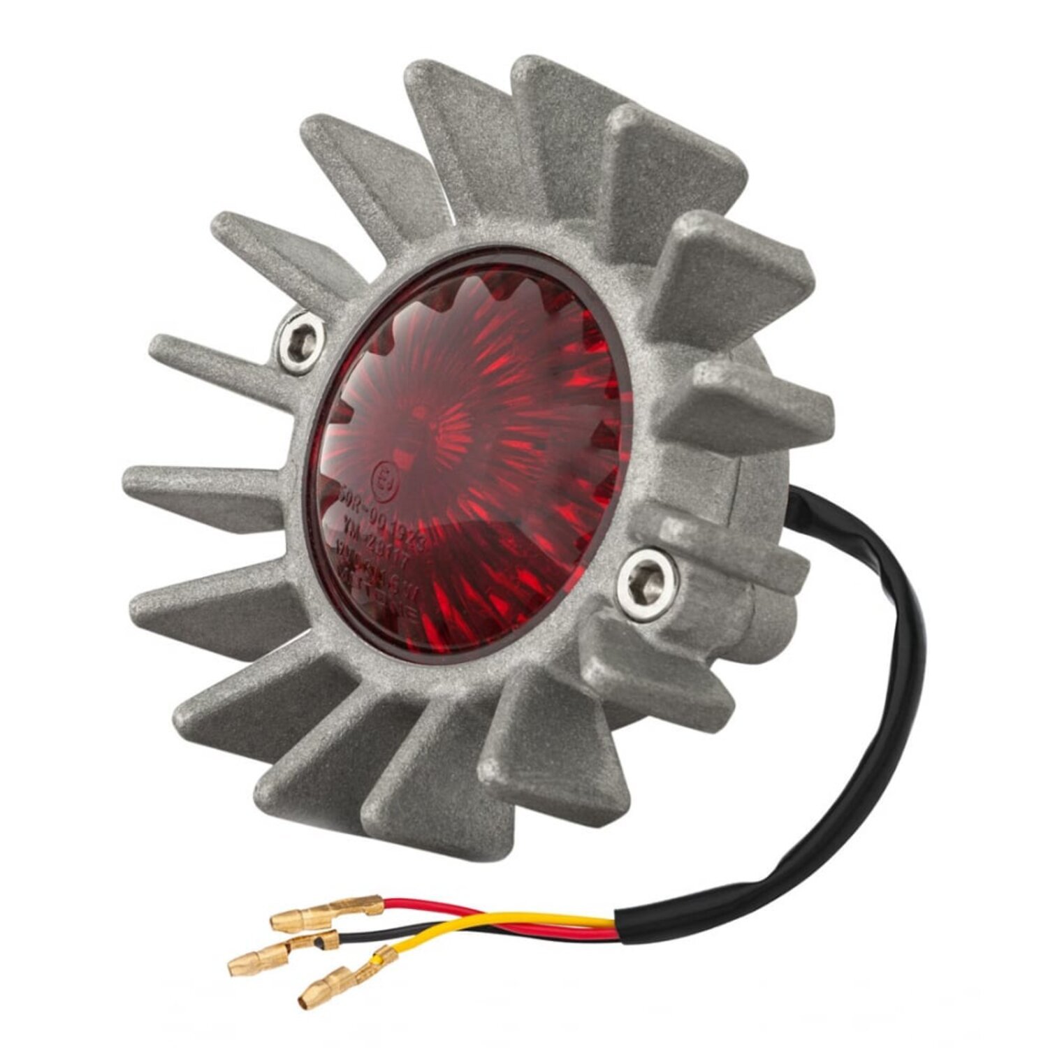 Motone, Big Fin LED taillight. Shot blast, no bracket. ECE