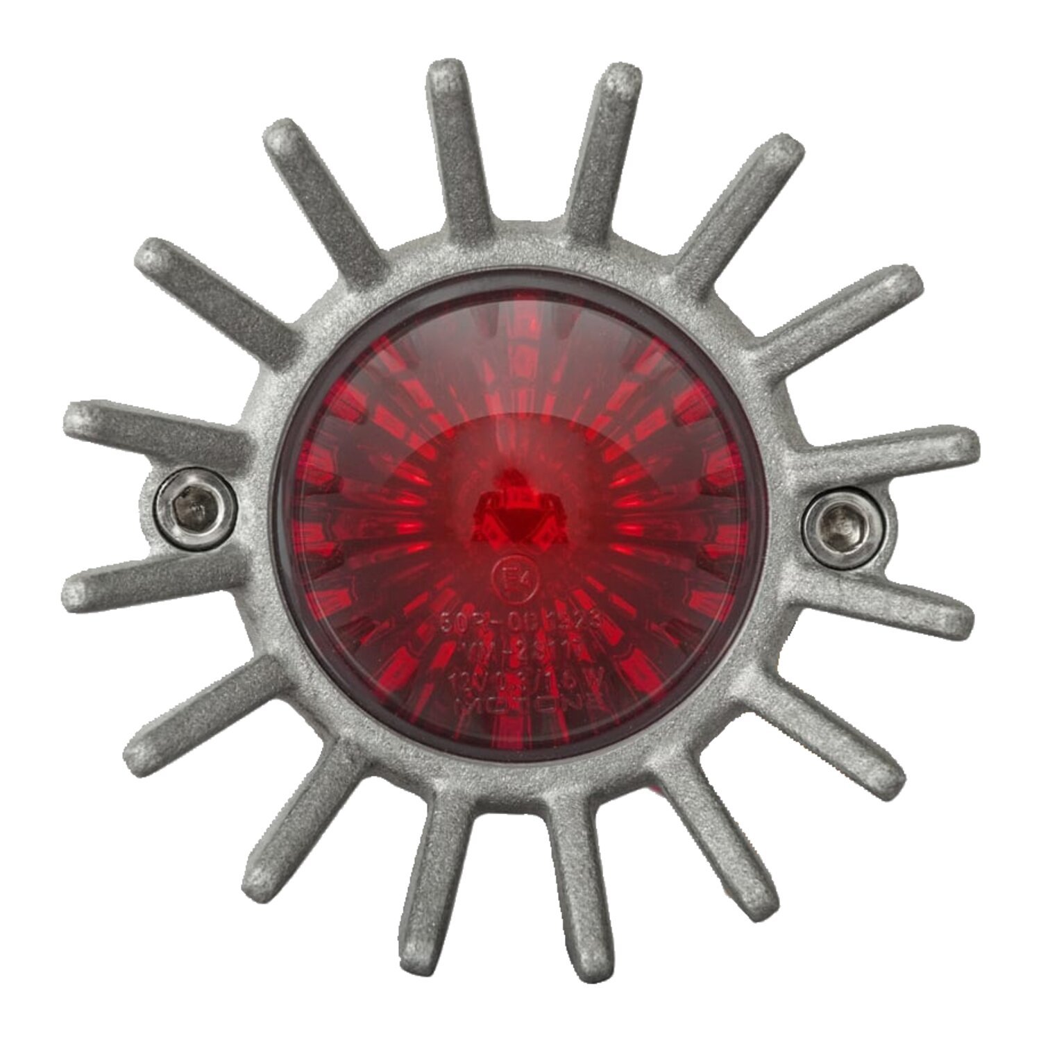 Motone, Big Fin LED taillight. Shot blast, no bracket. ECE