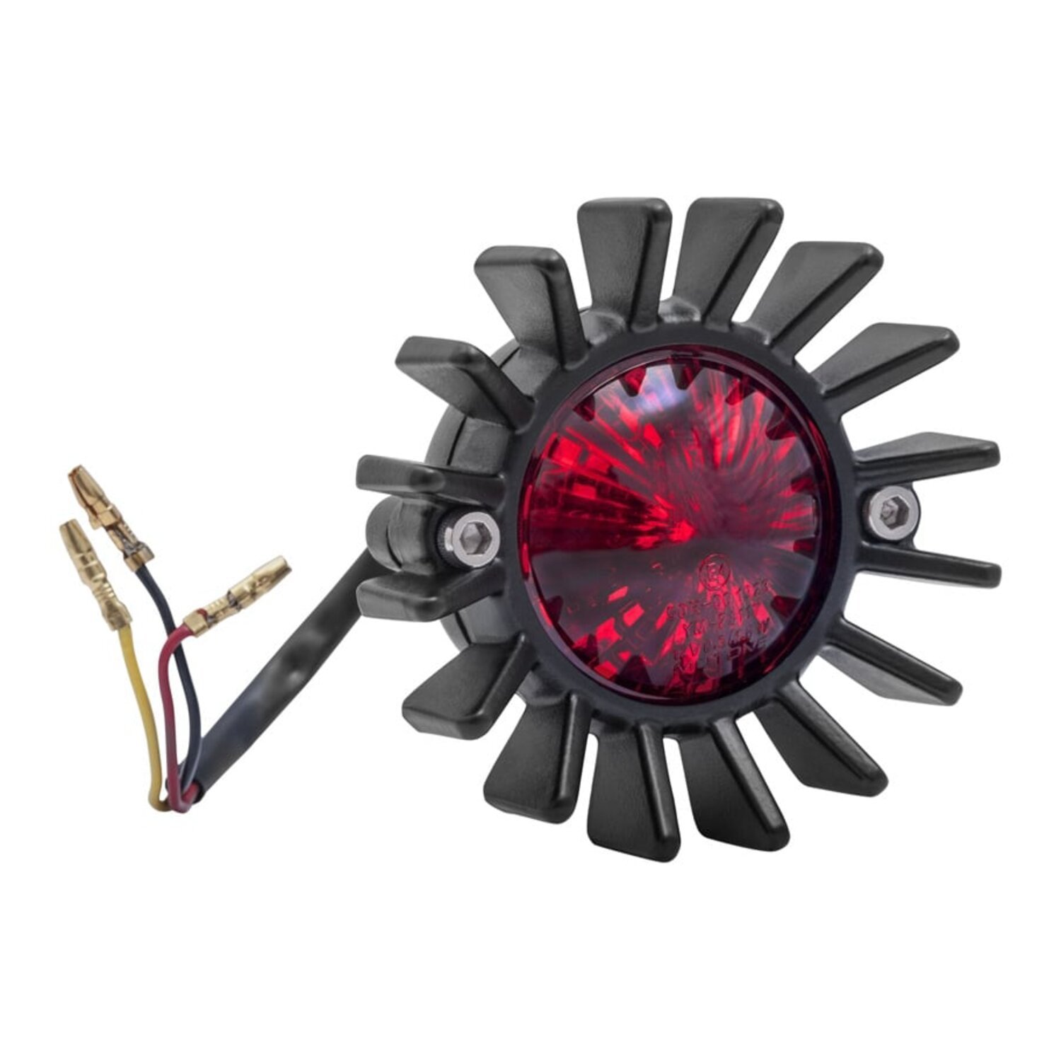 Motone, Big Fin LED taillight. Black, no bracket. ECE