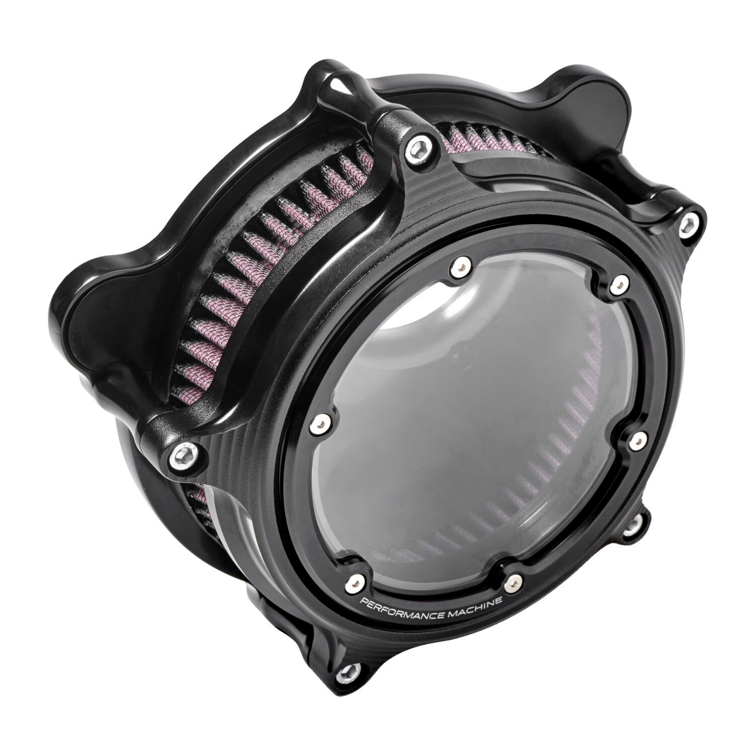 PM, Vision air cleaner kit, black Ops, Gloss