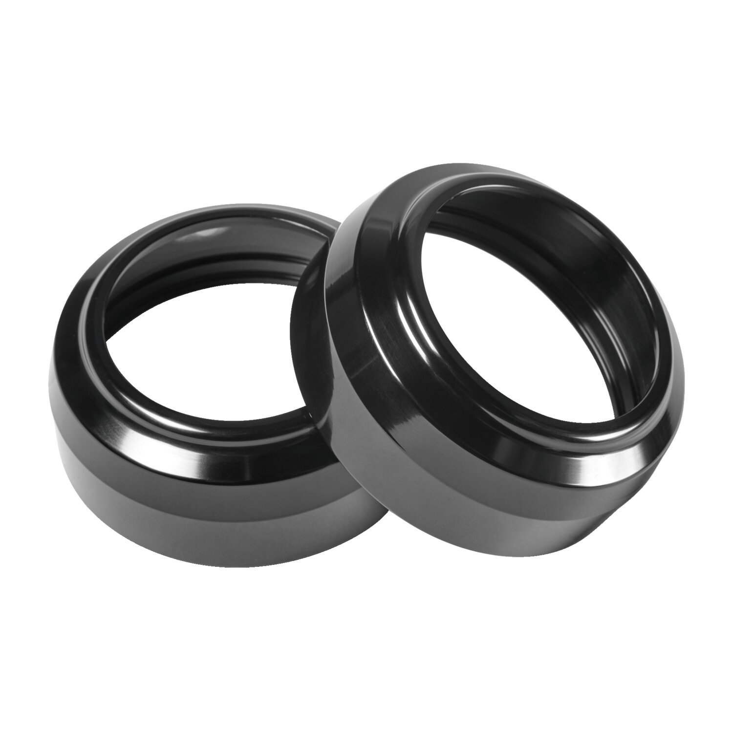 Performance Machine, 49mm fork dust caps, Black, Gloss