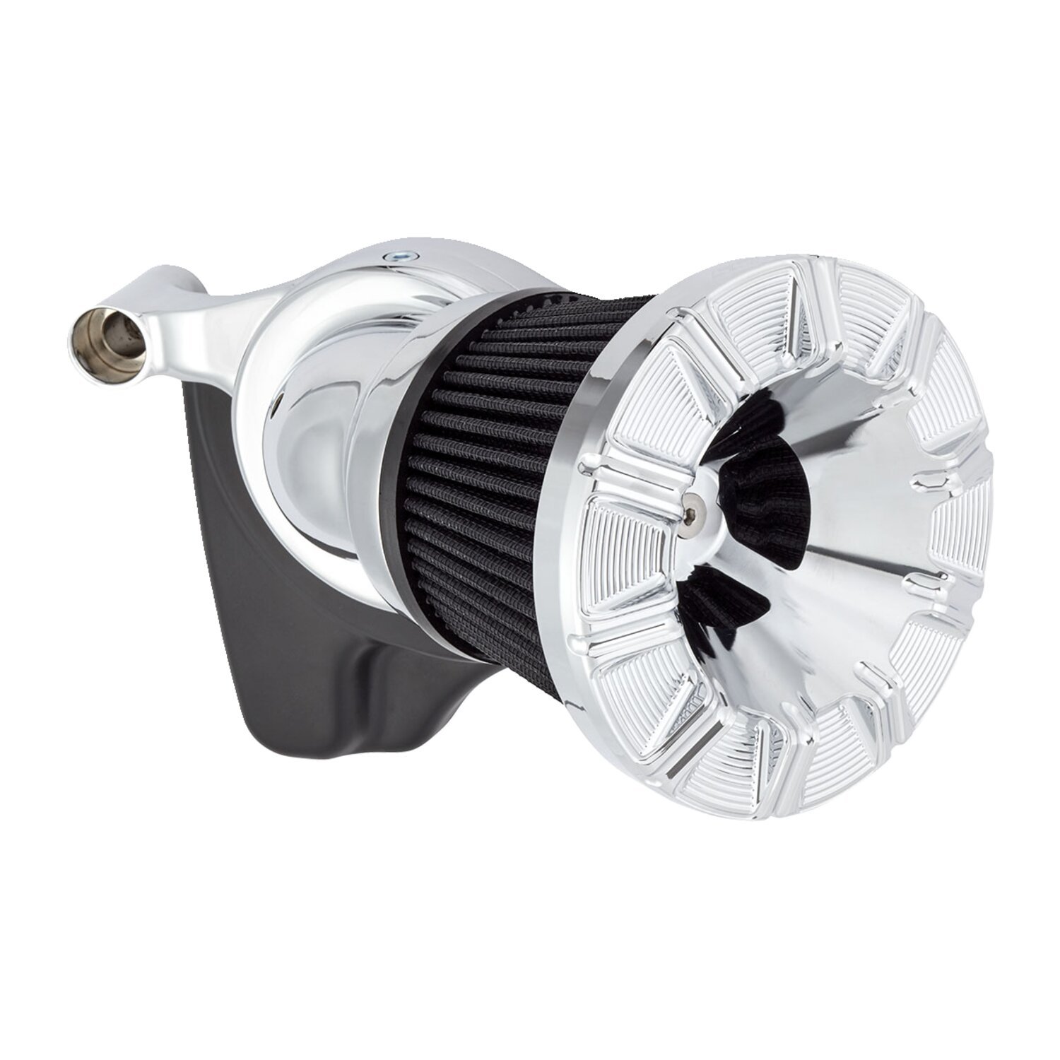 Arlen Ness, 10-Gauge Velocity 65°/90° air cleaner cover. Chr, Chrome