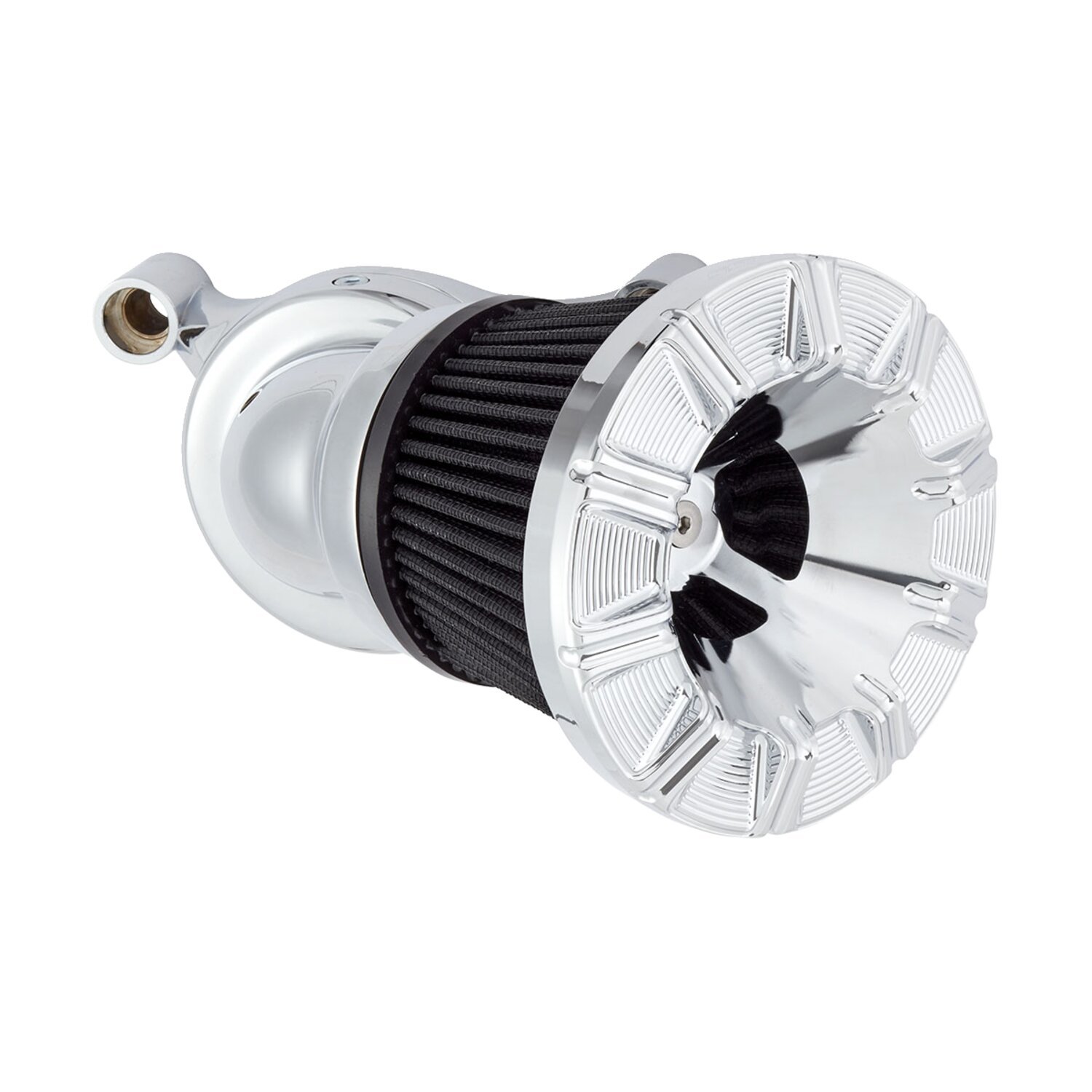 Arlen Ness, 10-Gauge Velocity 65°/90° air cleaner cover. Chr, Chrome