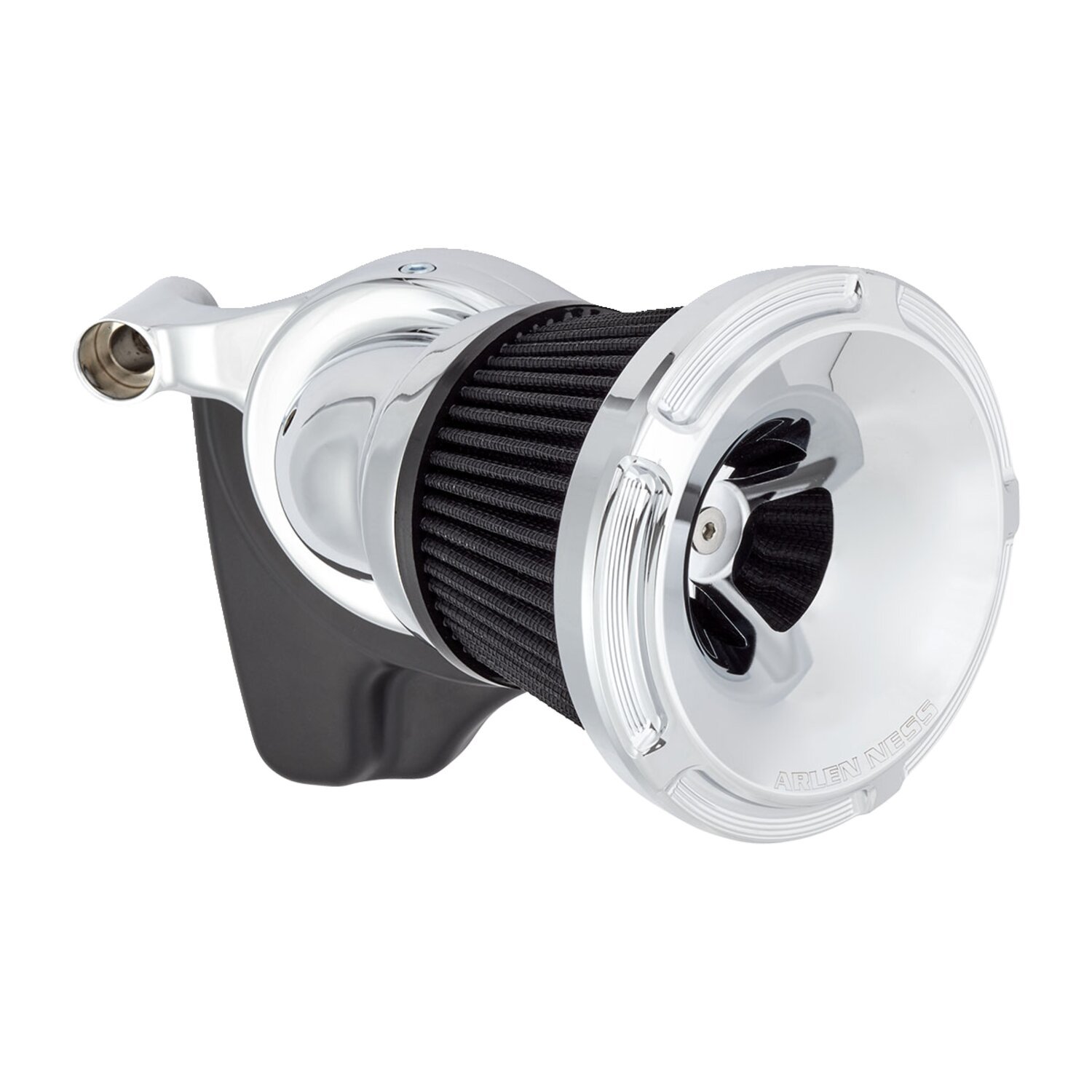 Arlen Ness, Beveled Velocity 65°/90° air cleaner cover. Chr, Chrome