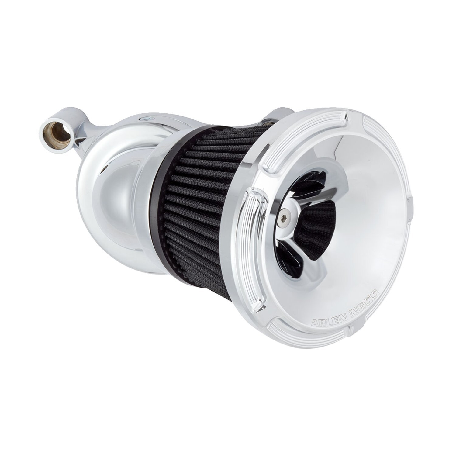 Arlen Ness, Beveled Velocity 65°/90° air cleaner cover. Chr, Chrome