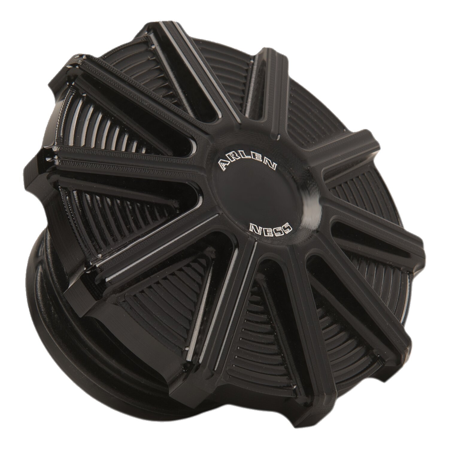 Arlen Ness, gas cap 10-Gauge, Black, Polished