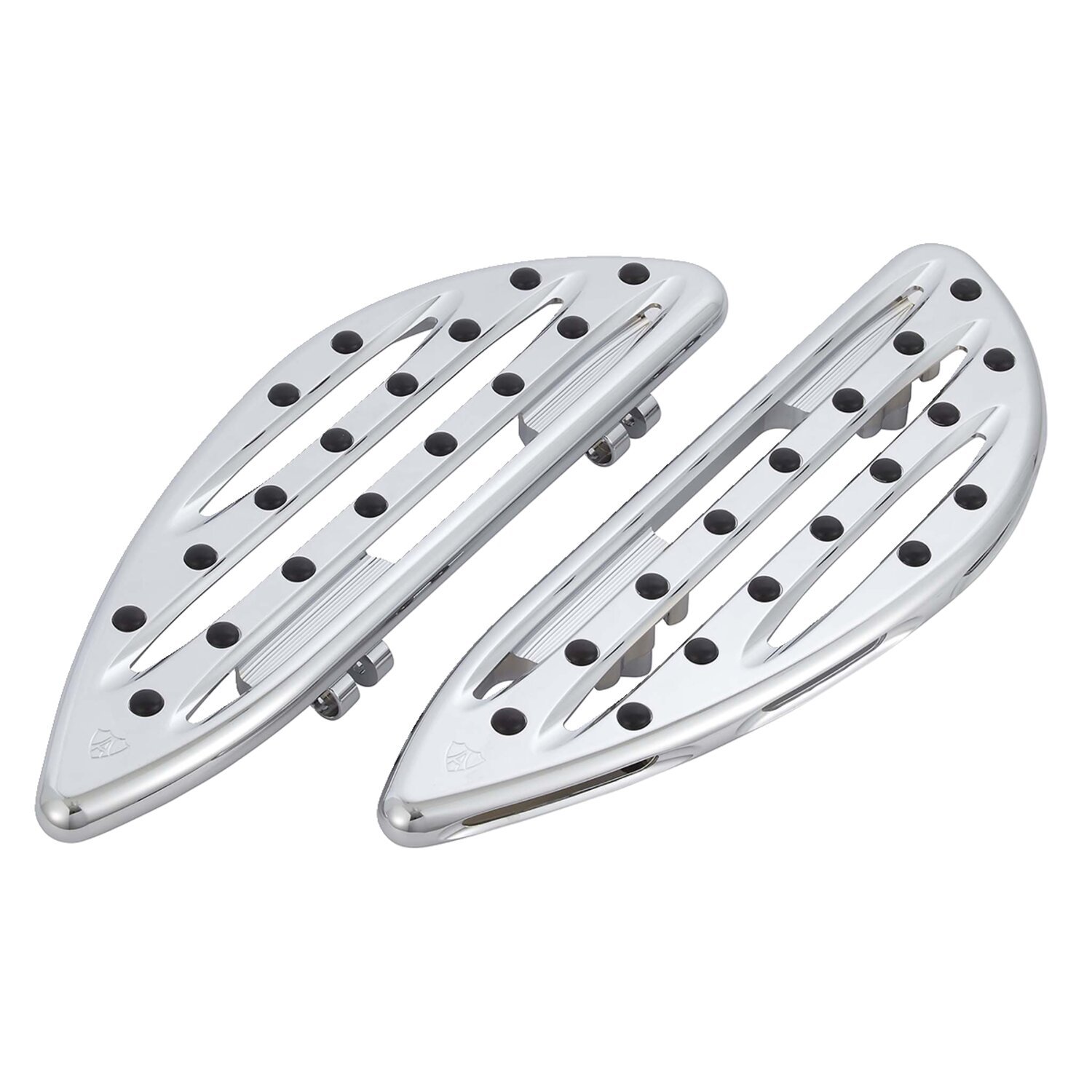 Arlen Ness, M8 Softail Deep Cut rider floorboards, Chrome