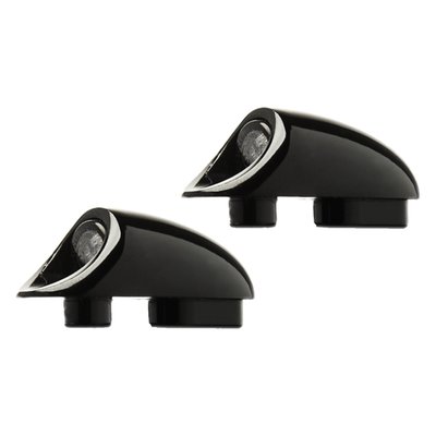 Black anodized.
A direct fit 3-1 taillight/turn signal solution with tinted lenses that mounts to most H-D fender struts. SMD-LED technology for fantastic brightness in combination with a very small size.
- Die-cast housing
- With installation hardware
- Tinted glass with 11 mm / 0.4" diameter
- E-Approved lenses
- Allows custom fitment on many other Softail, Dyna and Sportster models than listed, since fender strut modifications may be required for installation
- Requires one round and one oval hole in strut with room for mounting hardware on backside of strut
- A load equalizer may be required