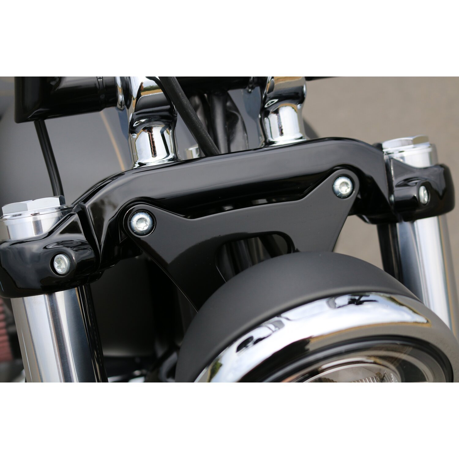 Kodlin, M8 Breakout headlamp conversion bracket, Black, Matte