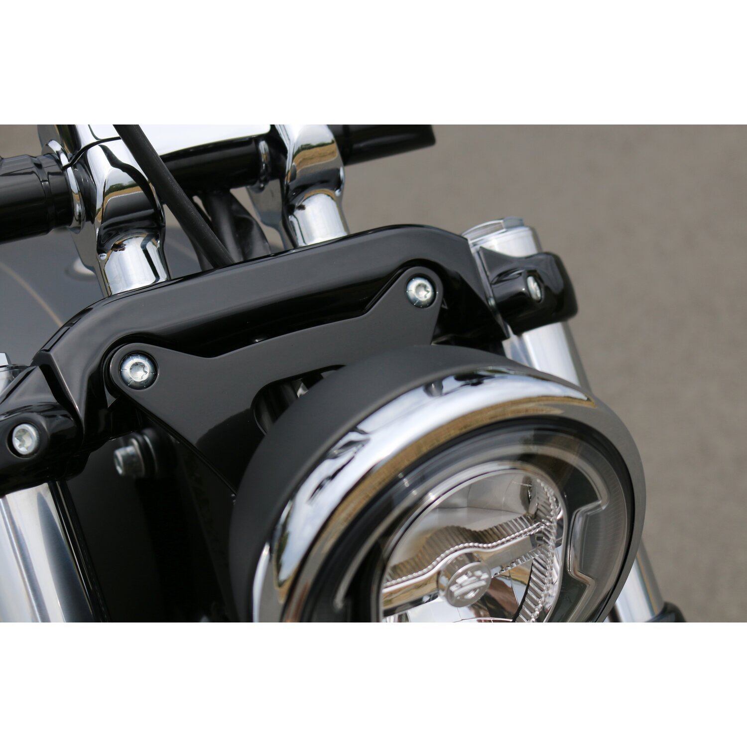 Kodlin, M8 Breakout headlamp conversion bracket, Black, Matte