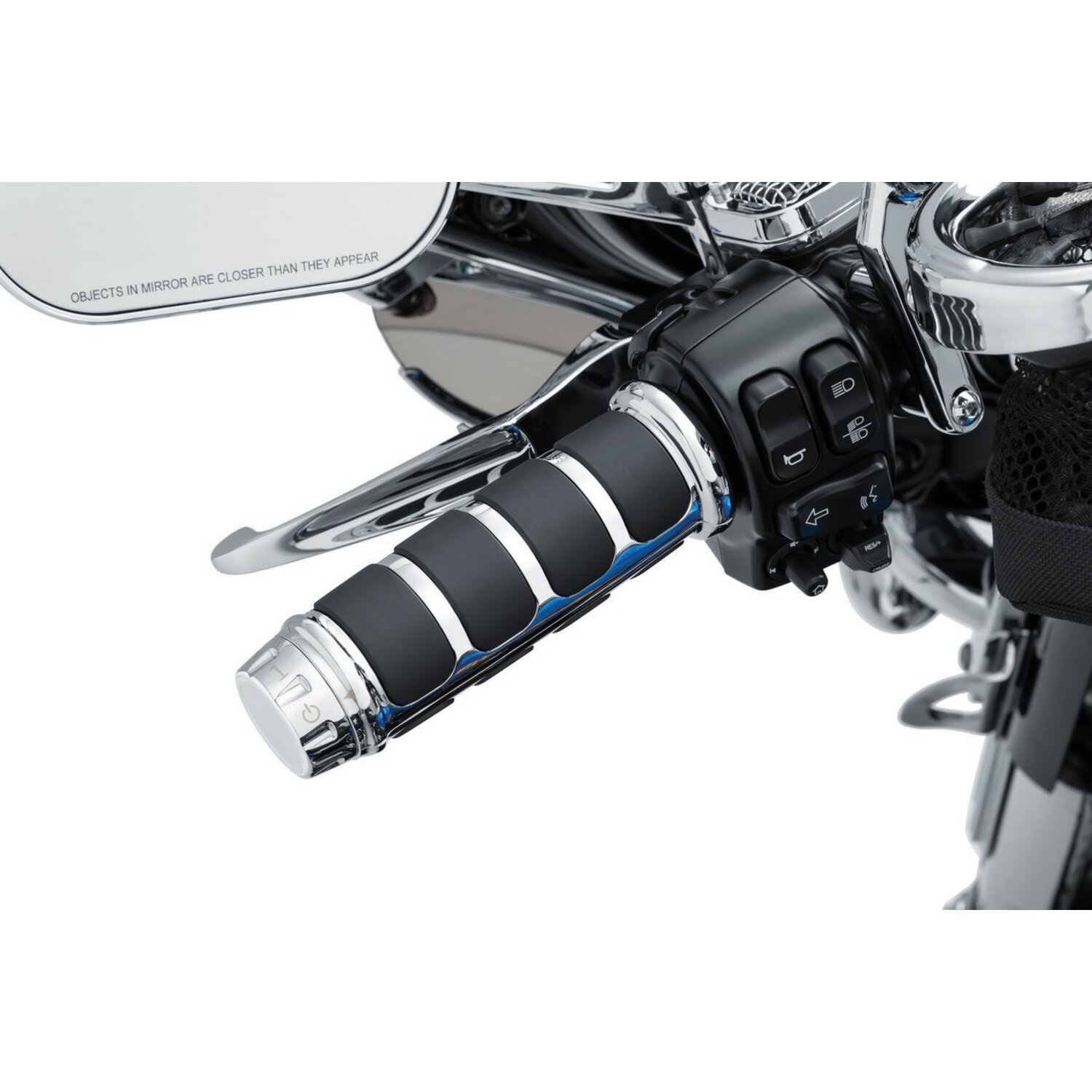 Kuryakyn, ISO grip covers for oem heated grips, Chrome
