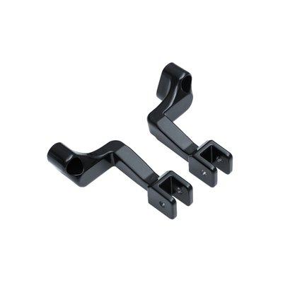 A replacement for the factory peg mount to allow installation of adjustable passenger pegs on Indian Chief (Available as 541638 chrome or 558869 black pegs). These aluminum brackets relocates the passenger peg location to a more comfortable and ergonomic position.
Note: Can re-use stock passenger pegs or any Kuryakyn pegs when using 560725 chrome or 860726 black splined adapters.
Note: Compatible with Springfield, Chieftain Elite & Roadmaster to convert from Passenger Floorboards to Pegs.