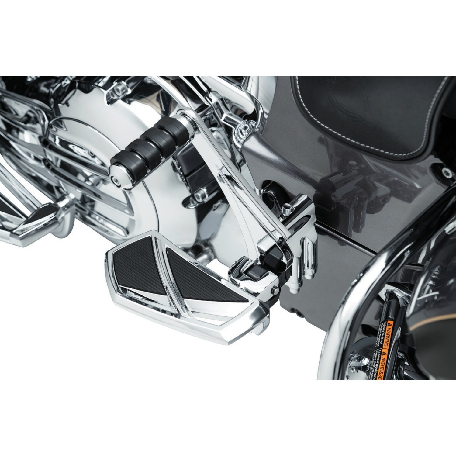 Kuryakyn, Passenger board mounts, Black, Gloss