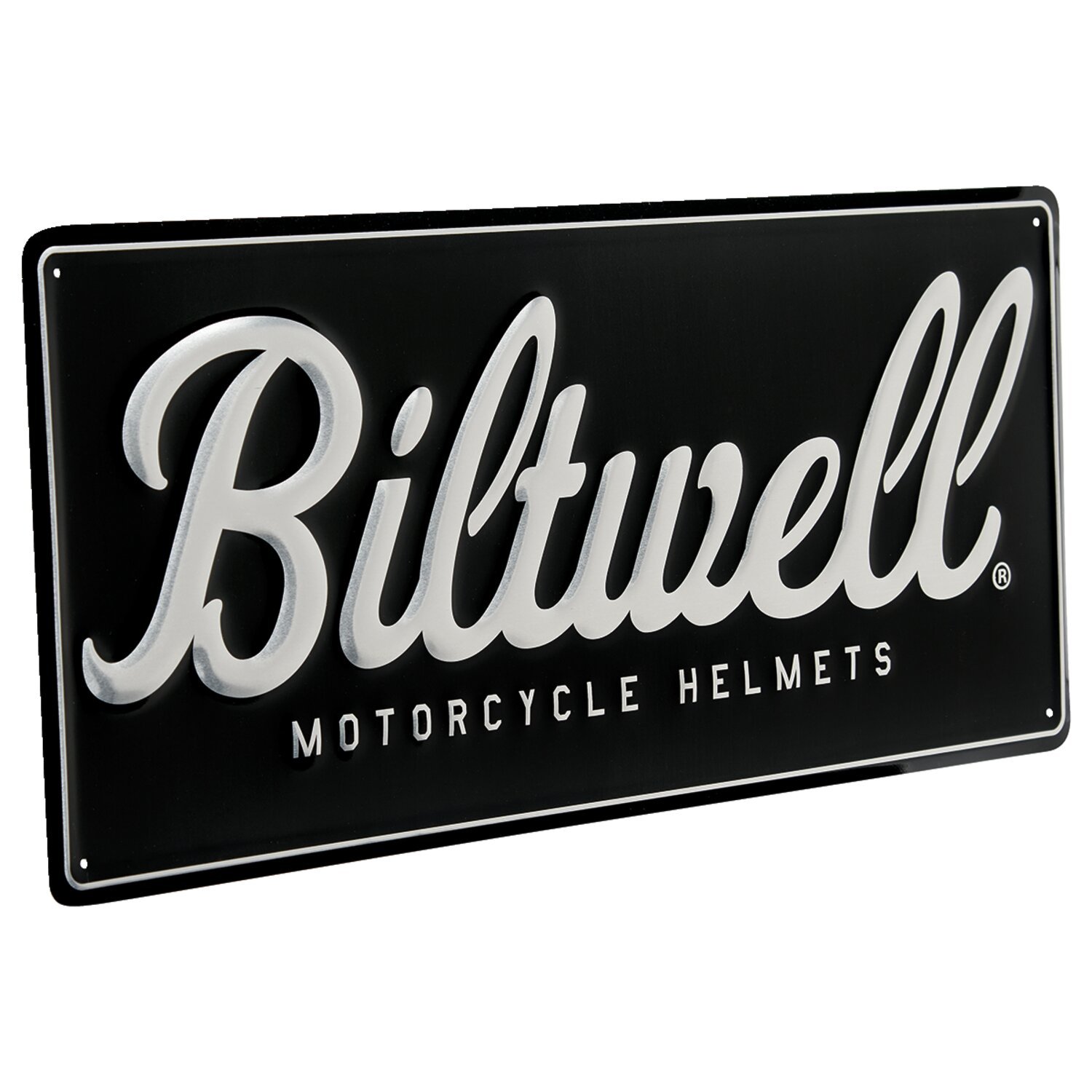 Biltwell Script shop sign black/aluminum