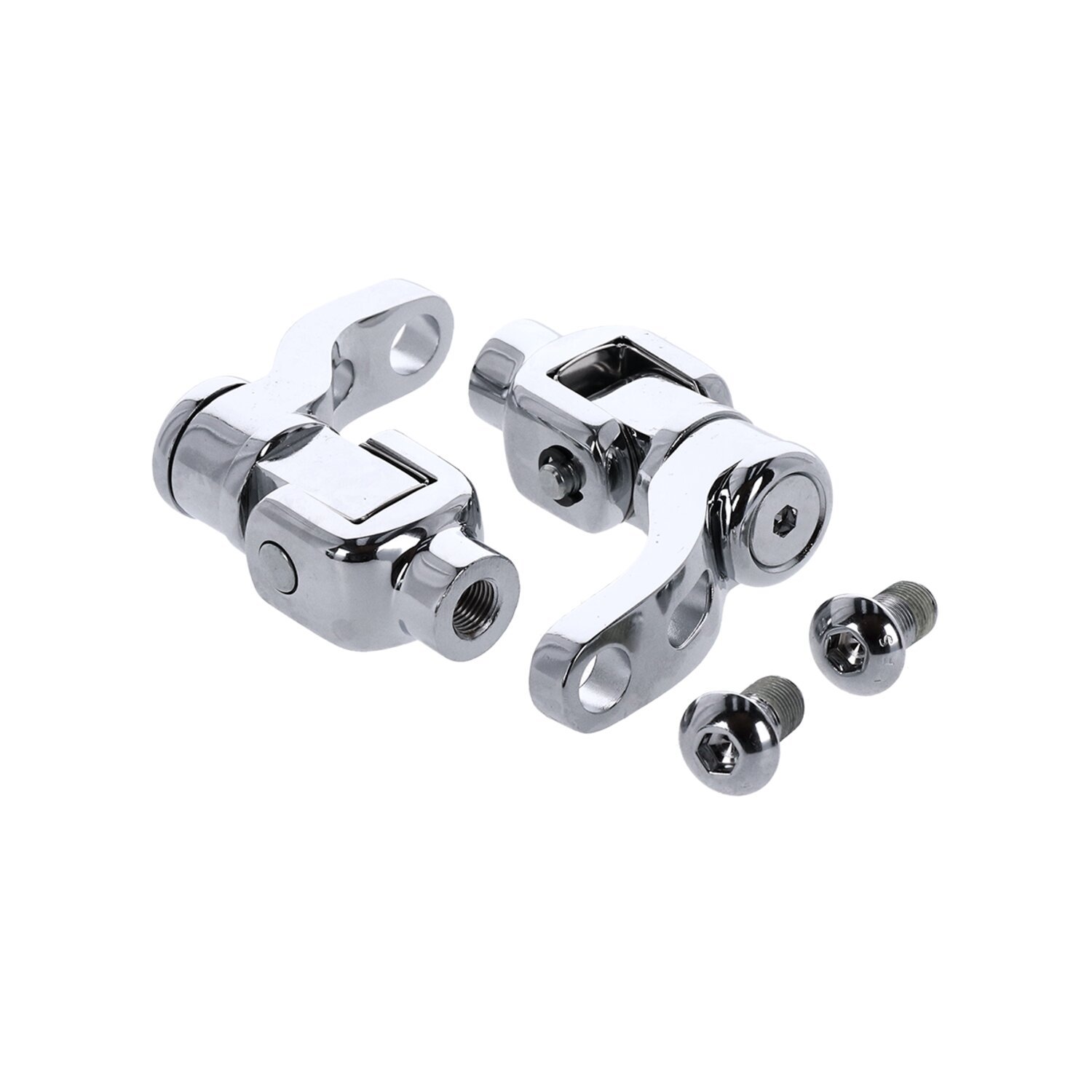 M8 Softail passenger footpeg mount kit, 360° adj, Chrome