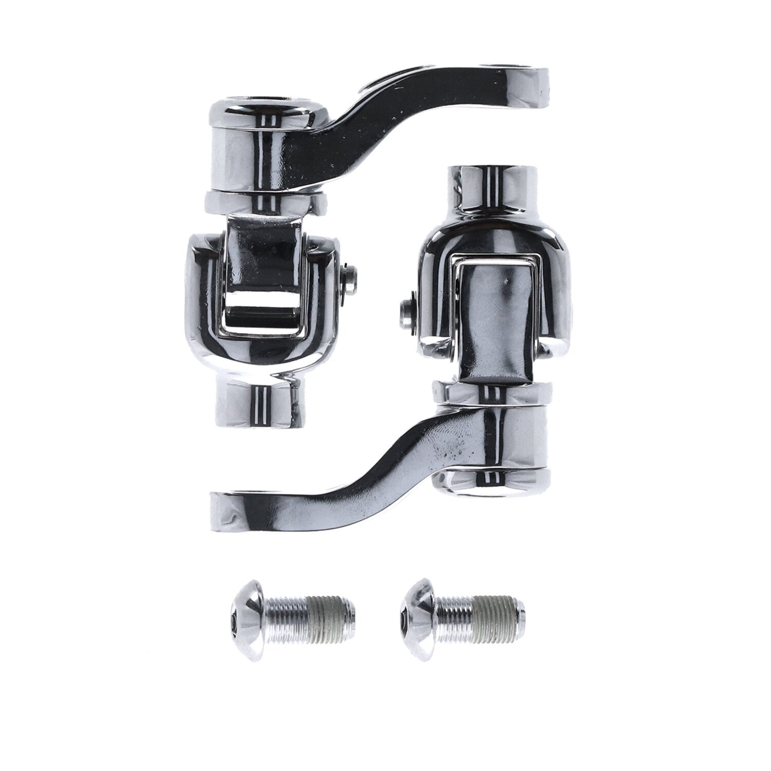 M8 Softail passenger footpeg mount kit, 360° adj, Chrome