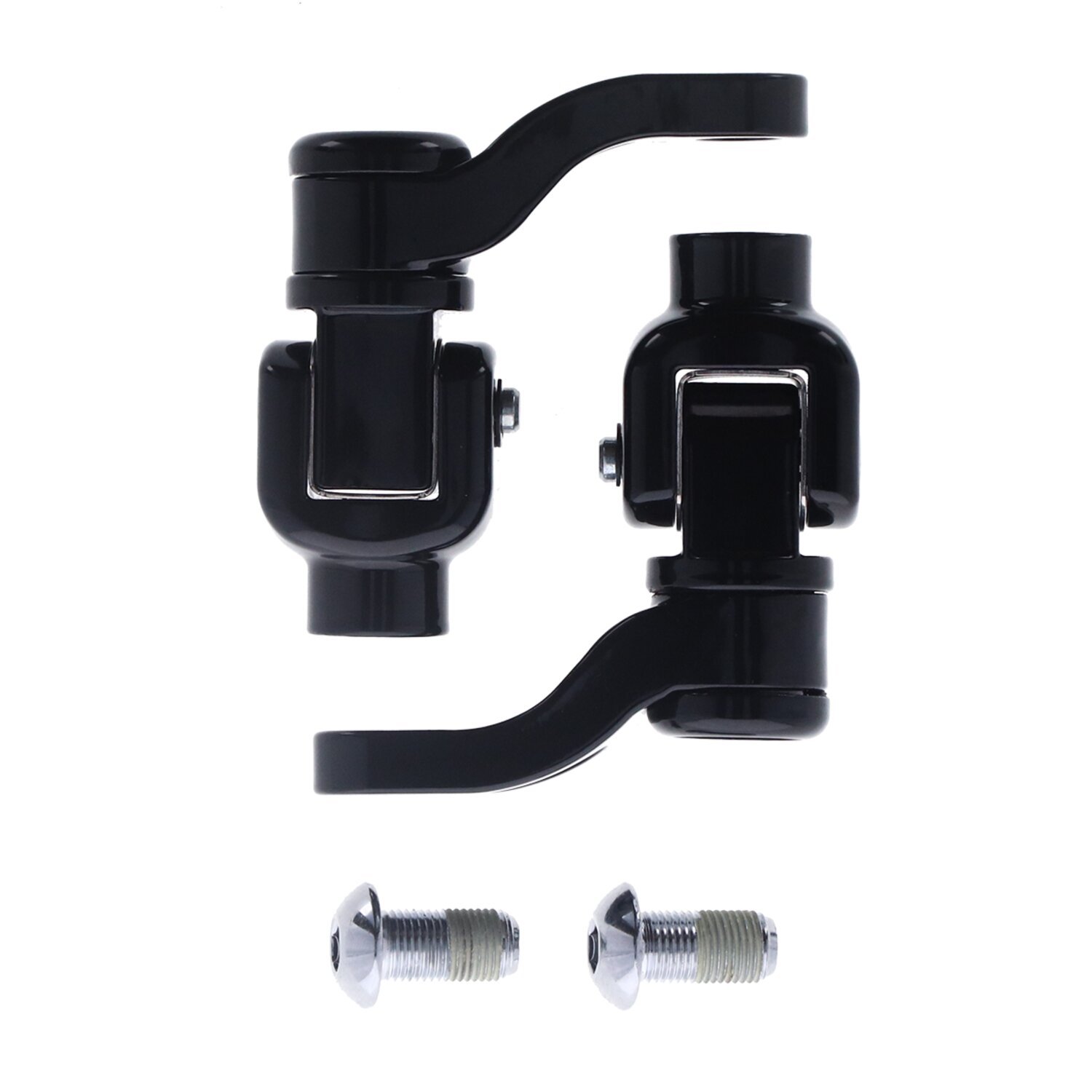 M8 Softail passenger footpeg mount kit, 360° adj, Black
