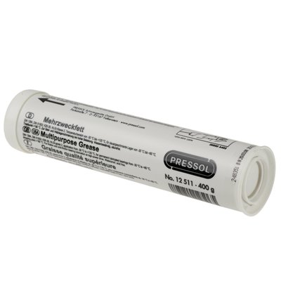 Multi purpose grease. NLGI class 2. For sliding and roller bearing lubrication, under high load. Water-resistant and acid-free. Temperature range -30°C to +120°C, for permanently lubricated bearings from -30 °C up to +80 °C. Drop point >190°C. DIN 51 502: K2K-30.