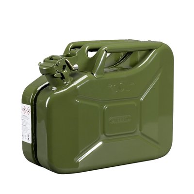 Olive green RAL 6003. 10 liter. 2.92kg. 345x165x275mm high. For liquid fuels. Manufactured from steel sheet material that is of a welded design. The jerrycan is externally and internally painted to help prevent rust. Classic safe lock with cotter pin. UN approved.
Note: For optional discharge spouts see 599736 rigid and 599737 flexible. For a replacement rubber gasket see 599739.
Note: As of 01.06.2015, all fuel cans (UN) must be marked by the end user in accordance with the GHS / CLP Regulation. For identification the correct diesel or gasoline labels must be used.
Note: Check your local MCS dealer or the MCS sales department for exact type of approval and validity on bike model and years on the test report.