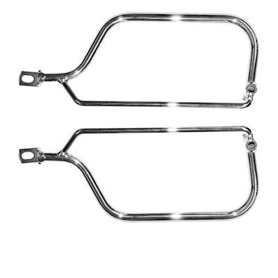 Mounting brackets for Longride saddlebags. Will fit the Longride Heritage Click-on saddlebags and the Longride model specific Iparex & leather saddlebags. Approximate distance between mounting points: 294-299 mm. 
Note: Is not suitable for click-on system. Only for universal applications.
