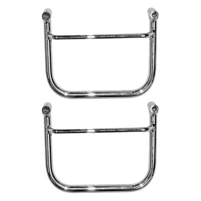 Mounting brackets for Longride saddlebags. Will fit the Longride Heritage Click-on saddlebags and the Longride model specific Iparex & leather saddlebags. Approximate distance between mounting points: 187 mm. 
Note: Is not suitable for click-on system. Only for universal applications. 
