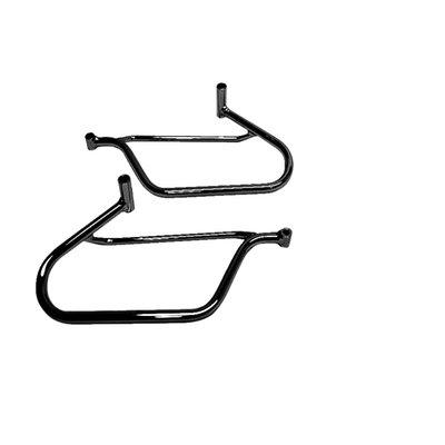 Mounting brackets for Longride saddlebags. Will fit the Longride Heritage Click-on saddlebags and the Longride model specific Iparex & leather saddlebags. Approximate distance between mounting points: 215 mm. 
Note: Is not suitable for click-on system. Only for universal applications.
