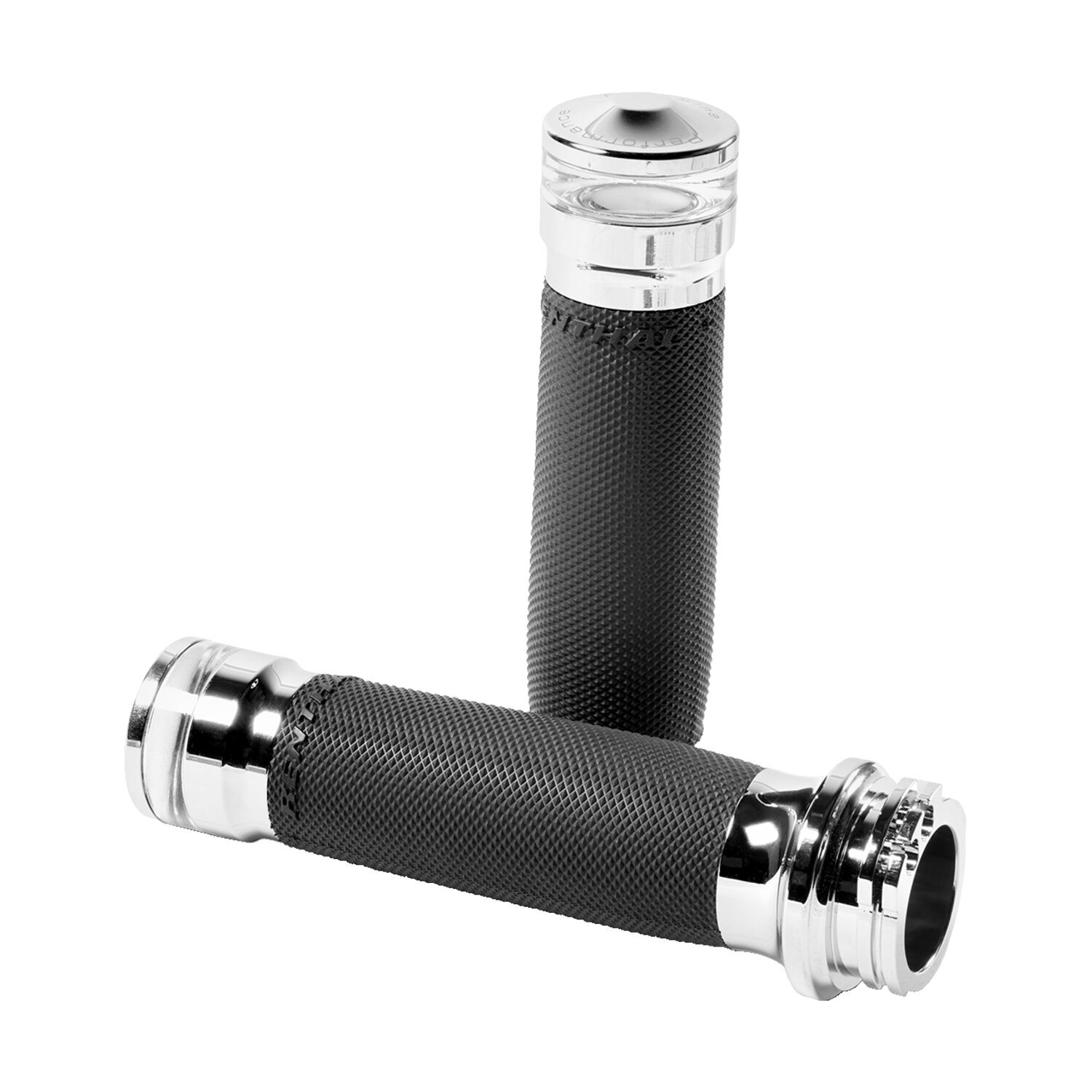 PM, Contour vision LED turn signal grips, Silver, Chrome