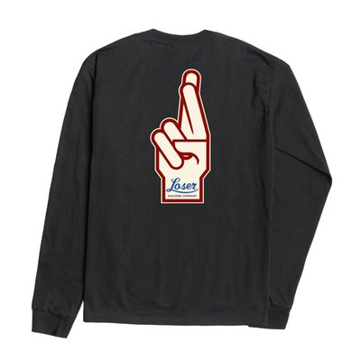 With the Good luck Fingers on your long-sleeve of Loser Machine, you will be fine! The long-sleeve is made of 100% cotton and with a regular fit. Features a cool back print and a small print on the chest. Let's start a new day!