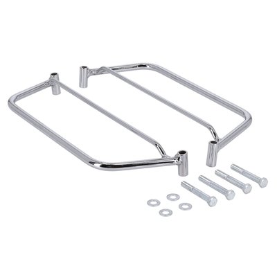 Mounting brackets for LongRide saddlebags. Will fit the LongRide Heritage Click-on saddlebags and the Longride model specific Iparex & leather saddlebags. 
Compatible with the Longride Click & Lock system, which is used on all Longride saddlebags. 
Note: LongRide locking mechanism must be re-used, is not included and not separately available. It is not included with the replacement 986321 Click & Lock mounting bracket. 