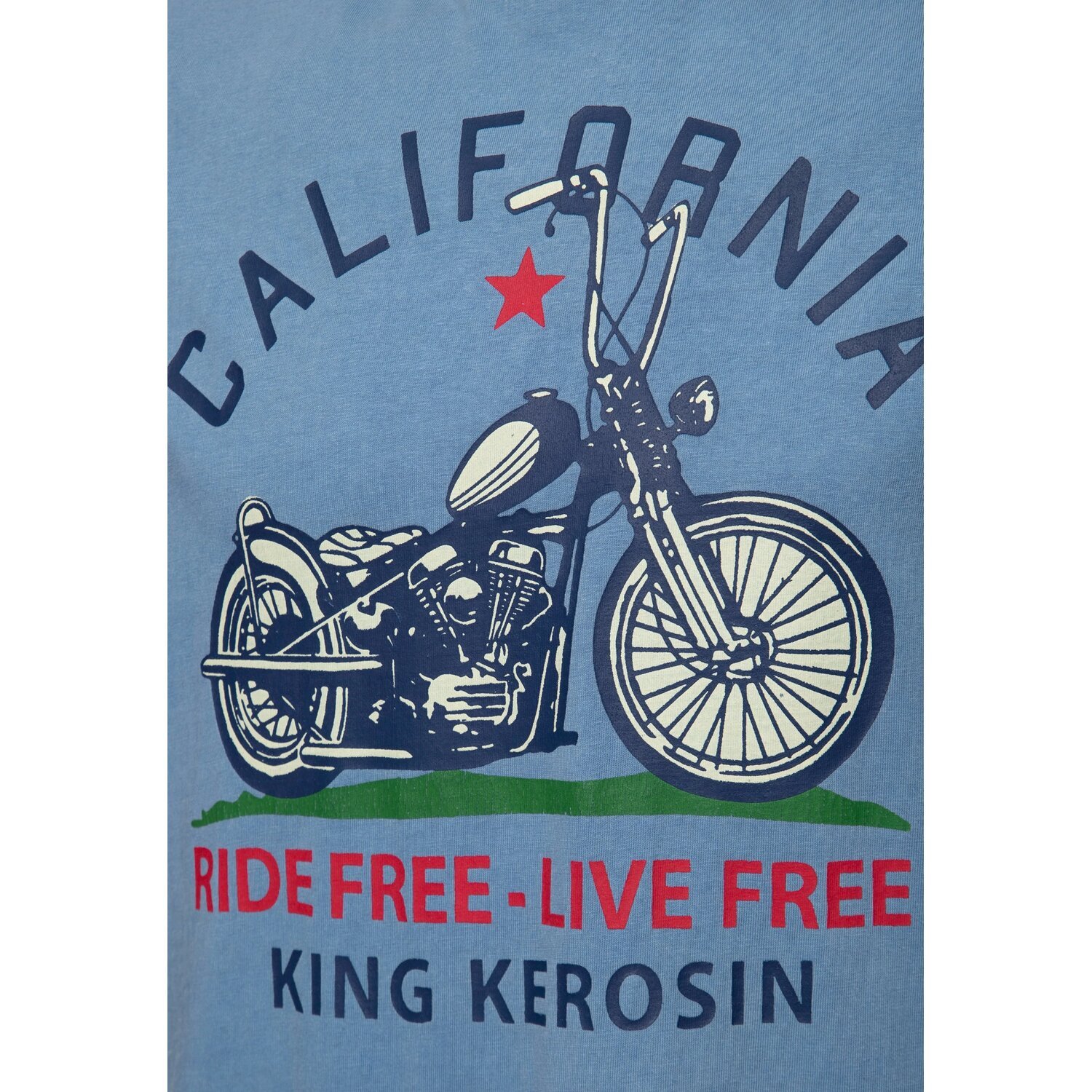 King Kerosin California t-shirt smoke blue, 3XL