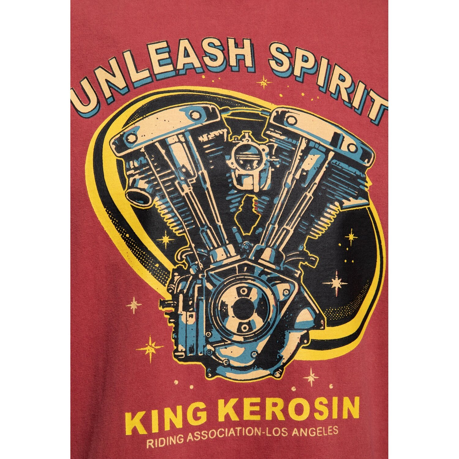 King Kerosin Unleash Spirit t-shirt, burgundy, S