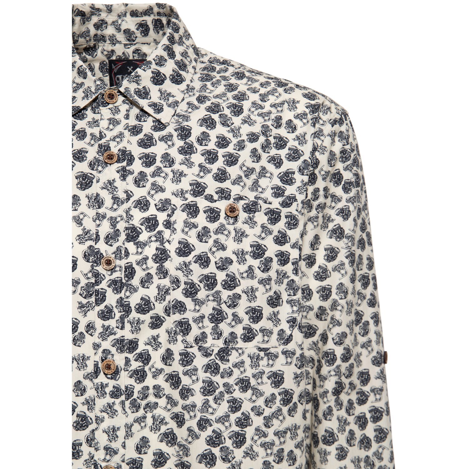 King Kerosin AOP shirt off white, 2XL
