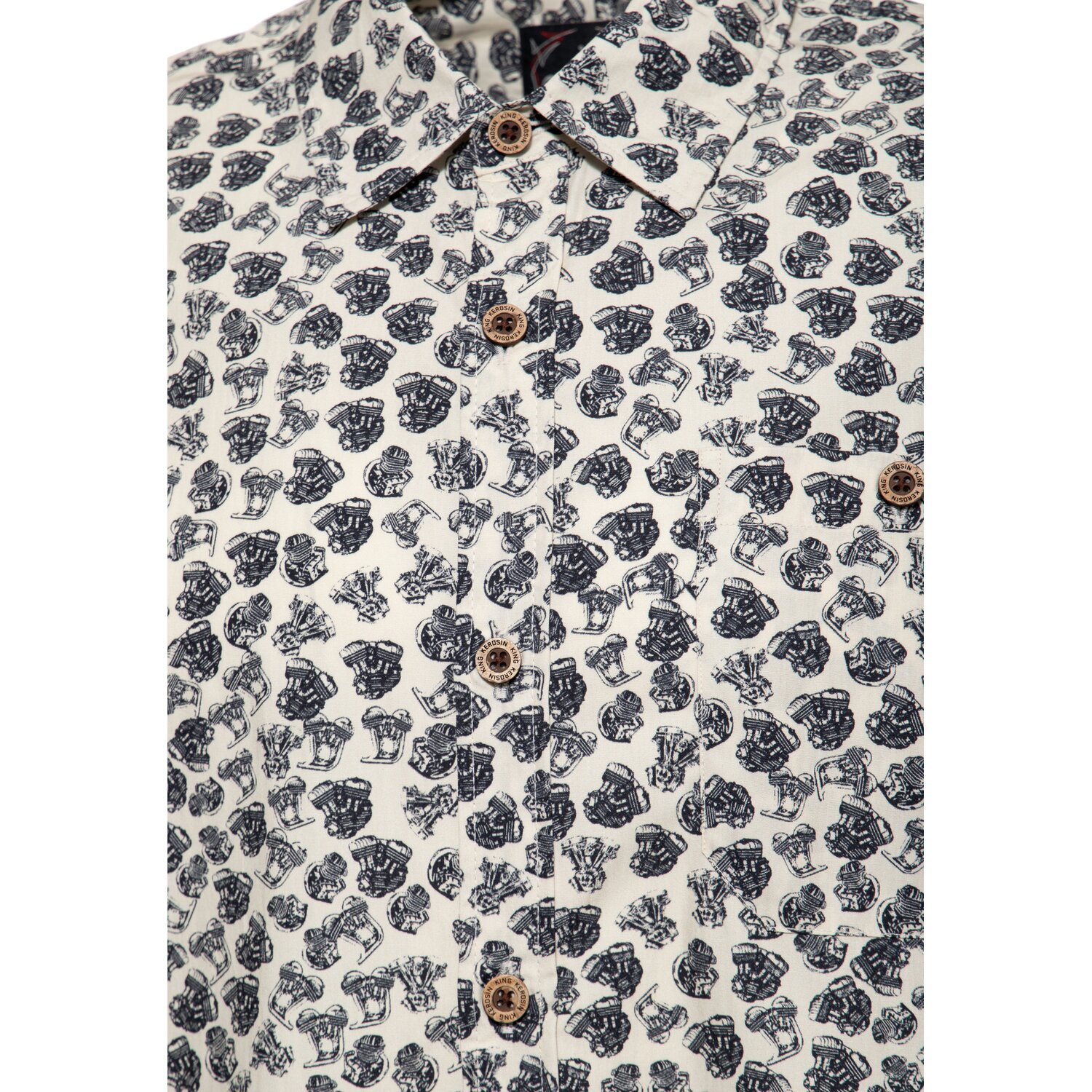 King Kerosin AOP shirt off white, 2XL