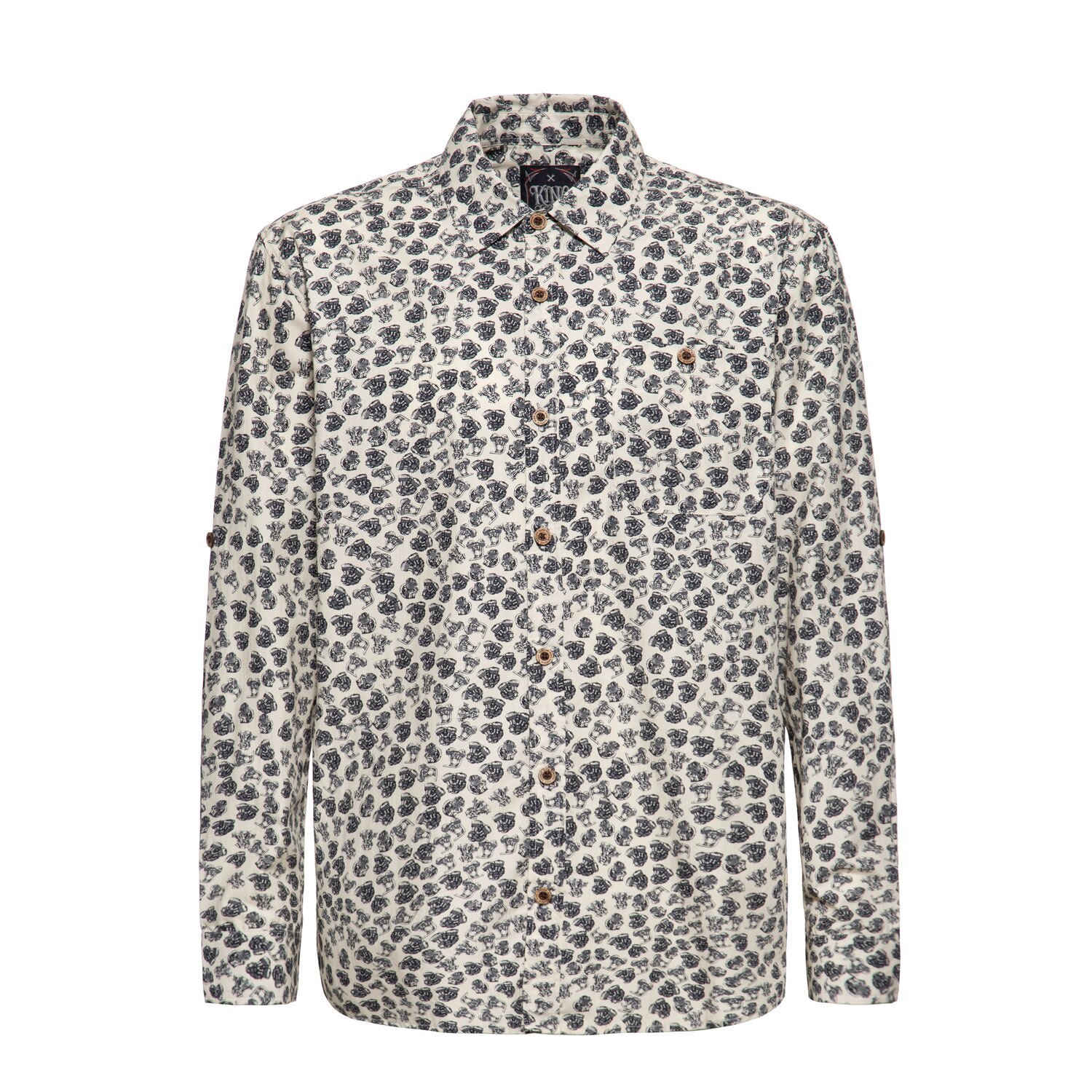 King Kerosin AOP shirt off white, 2XL