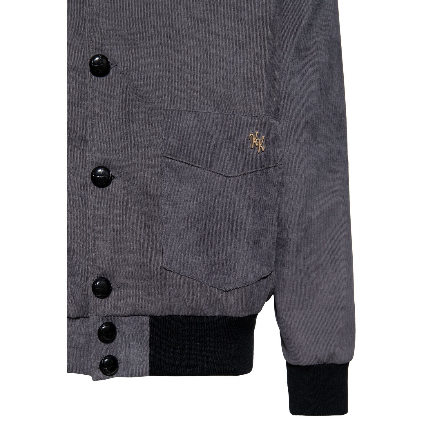 King Kerosin KK corduroy jacket, steel Gray, grey, S
