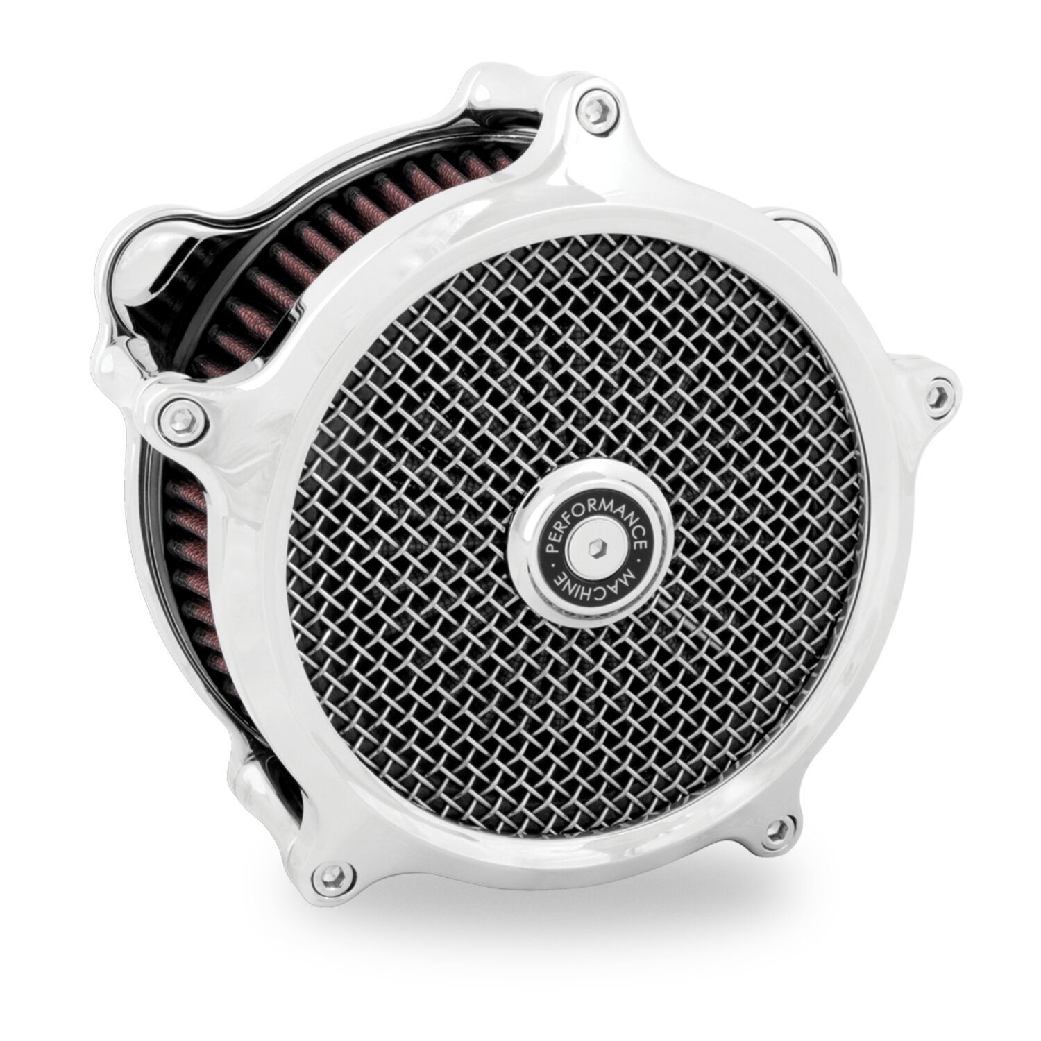 PM, 'Super Gas Interchange' air cleaner kit, Silver, Chrome