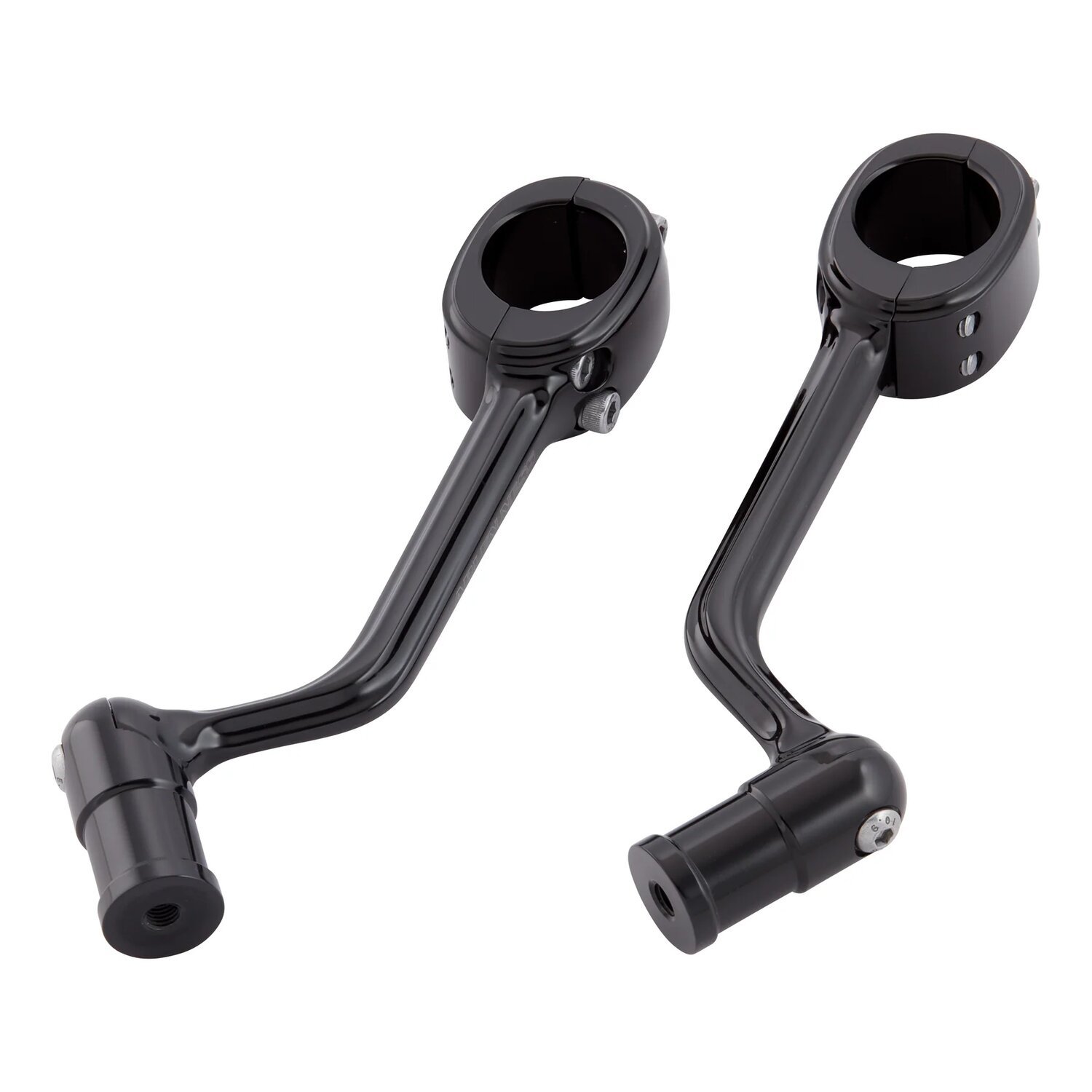 Arlen Ness, forged highway peg mounts. No pegs, Black