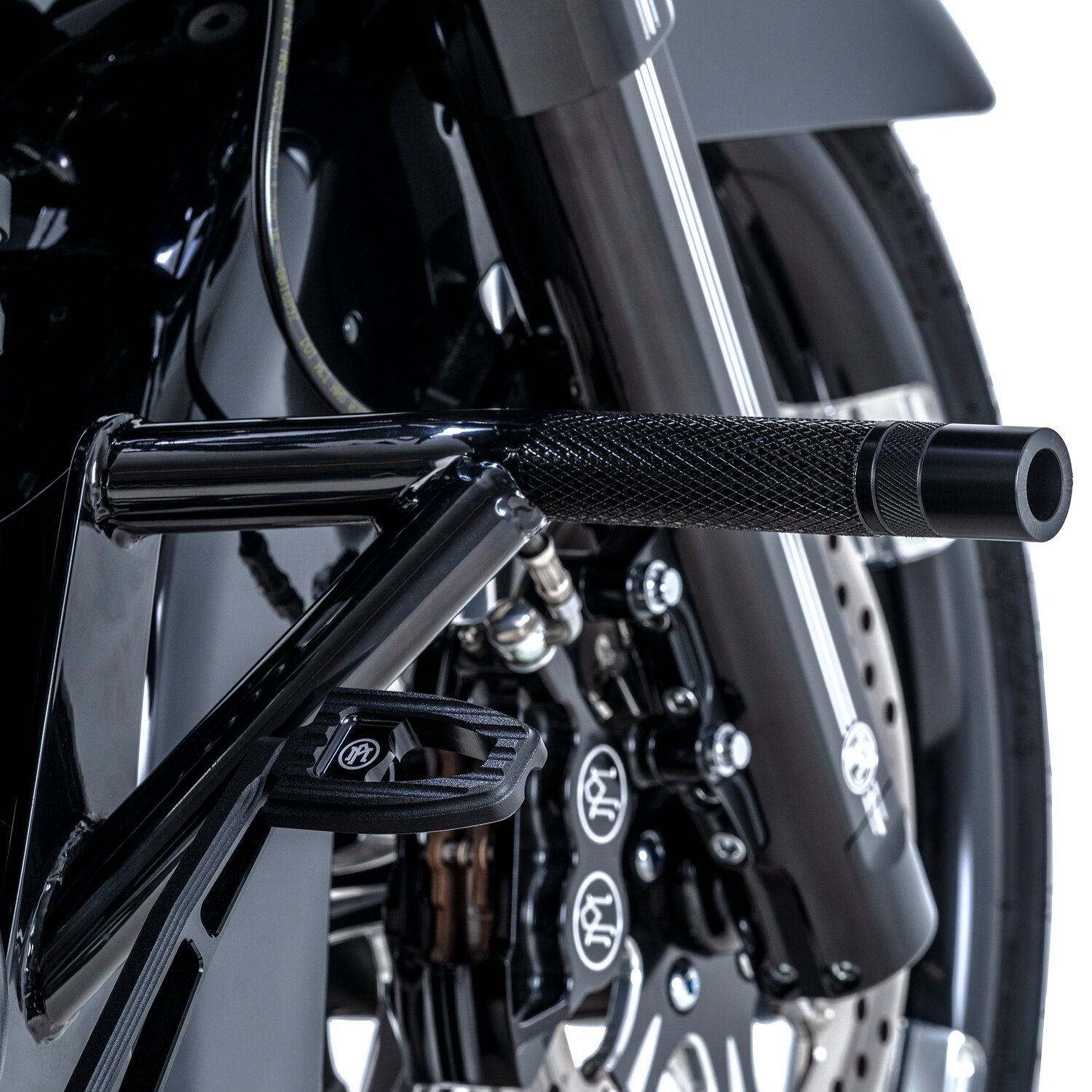 Burly Brand, Brawler crash bar kit Touring. Front, Black