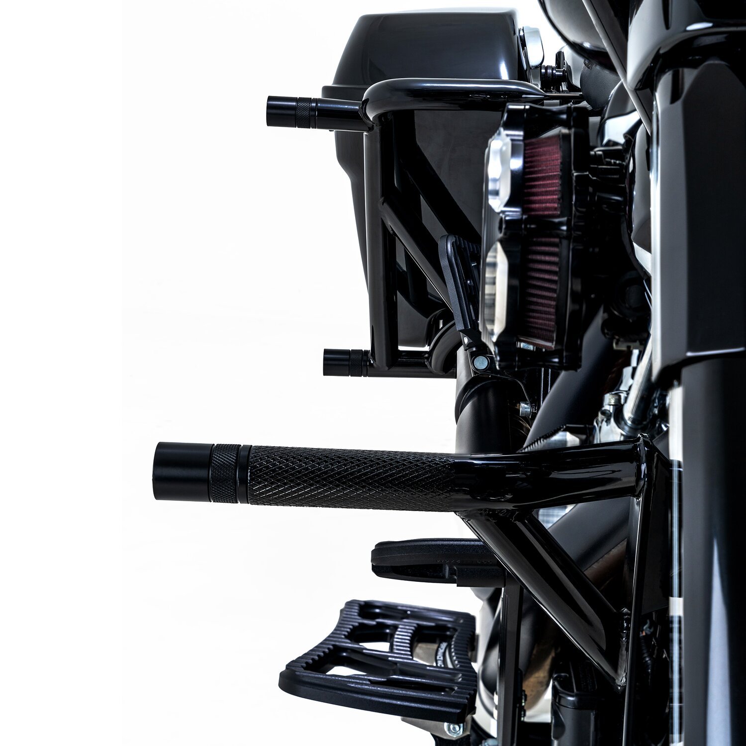 Burly Brand, Brawler crash bar kit Touring. Front, Black